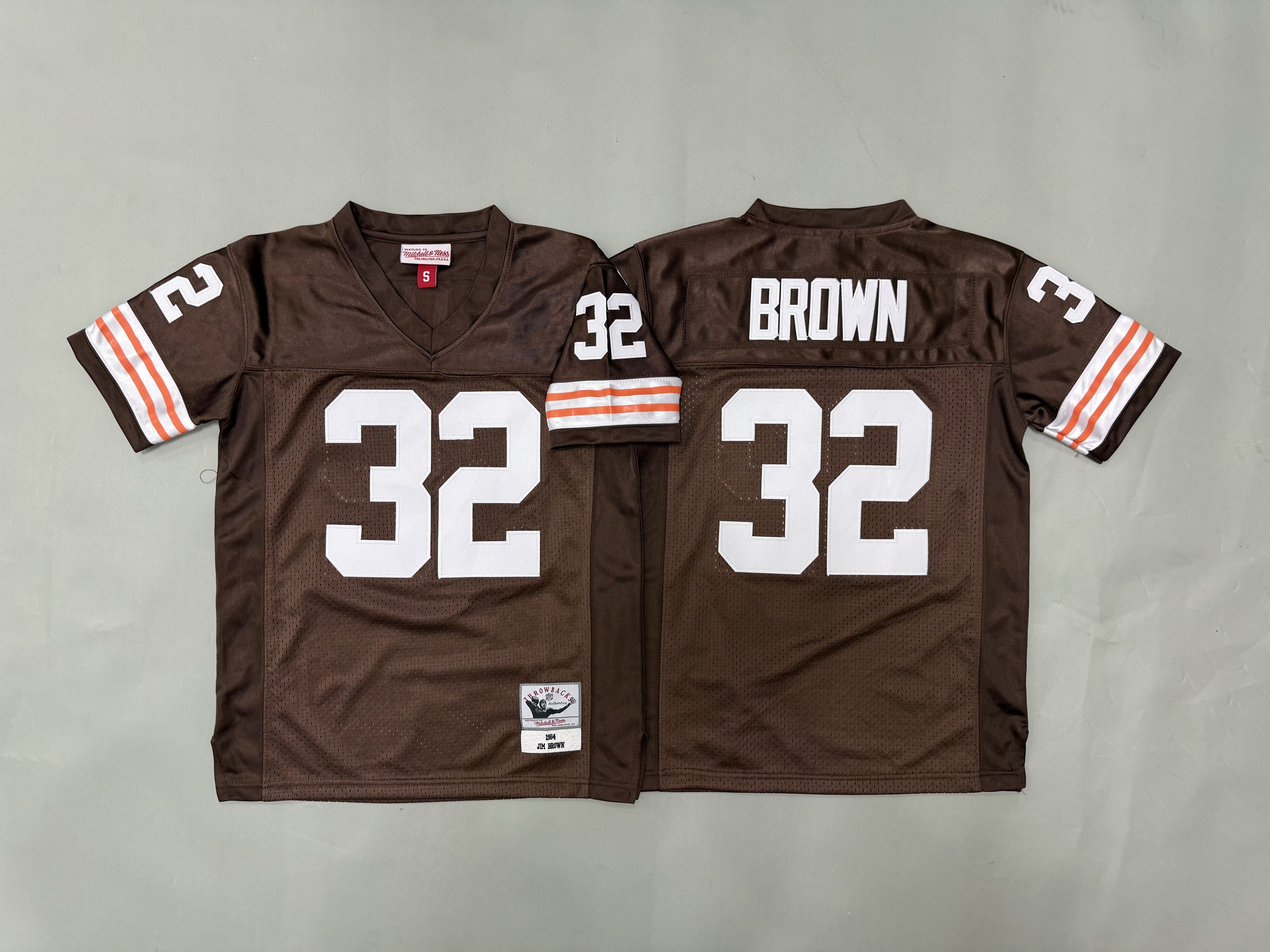 Youth 2026 Cleveland Browns #32 Brown brown Throwback Limited NFL Jersey style 01